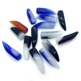 Agate Wolf Tooth Shape Pendant for DIY Jewelry Making