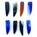 Agate Wolf Tooth Shape Pendant for DIY Jewelry Making