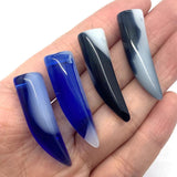 Agate Wolf Tooth Shape Pendant for DIY Jewelry Making