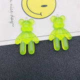 10pcs Colorful Bear Resin Charms for DIY Keychain Earring Necklace