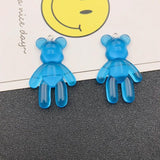 10pcs Colorful Bear Resin Charms for DIY Keychain Earring Necklace