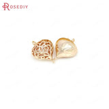 Brass Heart Connect Charms Pendants Jewelry Making Supplies