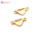 Brass Heart Connect Charms Pendants Jewelry Making Supplies