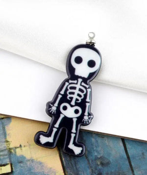 10pcs/pack Arcylic Evil Skull Charms Pendant DIY Necklace Jewelry Making