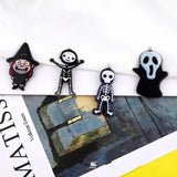 10pcs/pack Arcylic Evil Skull Charms Pendant DIY Necklace Jewelry Making