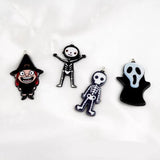 10pcs/pack Arcylic Evil Skull Charms Pendant DIY Necklace Jewelry Making
