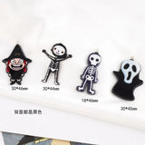 10pcs/pack Arcylic Evil Skull Charms Pendant DIY Necklace Jewelry Making