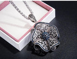Vintage Flower Long Pendant Necklace Charms Sweater Christmas Accessories