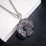 Vintage Flower Long Pendant Necklace Charms Sweater Christmas Accessories
