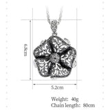 Vintage Flower Long Pendant Necklace Charms Sweater Christmas Accessories