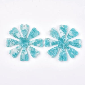 2Pcs Flower Pendants for DIY Jewelry Making