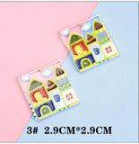4pcs Acrylic Robot Charm Key Chain Jewelry Accessories DIY Pendant
