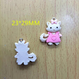 10Pcs Animal Charm Resin Fox Knot Charms Pendant DIY Bracelet
