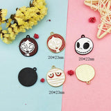 10pcs Girl Skull Mummy Enamel Charms Halloween Series Alloy Pendants