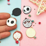 10pcs Girl Skull Mummy Enamel Charms Halloween Series Alloy Pendants