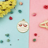 10pcs Girl Skull Mummy Enamel Charms Halloween Series Alloy Pendants