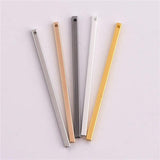 45mm Rectangular Copper Rod Earring Accessories DIY Necklace Pendant