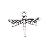 40pcs Dragonfly Charms DIY Jewelry Findings Antique Silver Alloy Pendant