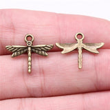 40pcs Dragonfly Charms DIY Jewelry Findings Antique Silver Alloy Pendant