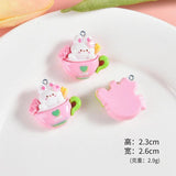 10Pcs Flower Bows Resin Charms For DIY Jewelry Making
