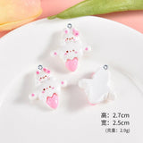 10Pcs Flower Bows Resin Charms For DIY Jewelry Making