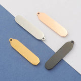 5pcs Stainless Steel 40*9mm Rectangle Charms Pendants for DIY Jewelry