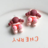 10pcs Swimming Fitness Girl Resin Charms Sports Pendant DIY Jewelry Making