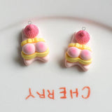 10pcs Swimming Fitness Girl Resin Charms Sports Pendant DIY Jewelry Making