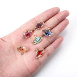 5pcs 19*14mm Colorful Eye Crystal Charms for DIY Jewelry Making