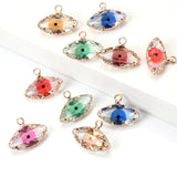5pcs 19*14mm Colorful Eye Crystal Charms for DIY Jewelry Making