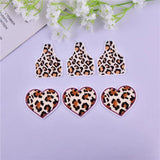 10pcs Cowboy Leopard Heart Acrylic Charms Pendant Jewelry Craft DIY