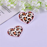 10pcs Cowboy Leopard Heart Acrylic Charms Pendant Jewelry Craft DIY