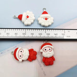 10pcs Santa Claus Head Charms for Jewelry Making