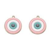 6pcs Enamel Evil Eye Charms Alloy Pendant DIY Earrings Bracelet Necklace