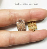 20pcs Water Wave Print Gold/Silver Plated Charms Pendant 10*18mm DIY Necklace
