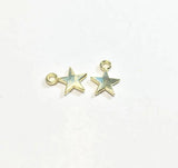 20pcs 10mm Polished Star Beads for Necklace and Bracelet DIY in 2 Colors