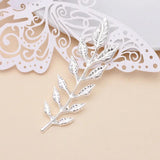 25 Pcs/Lot Metal Brass Stamping Olive Leaf Branches 19*64mm Jewelry Making