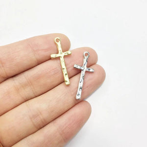 20pcs Zinc Alloy Hammer Cross Necklace,Earring Bracelet DIY