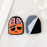 10Pcs Acrylic Horror Brain Charms for DIY Jewelry Making