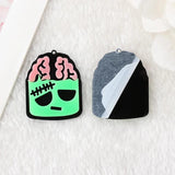 10Pcs Acrylic Horror Brain Charms for DIY Jewelry Making