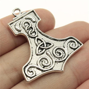 5pcs Boat Shape Triquetra Symbol Charms Silver Pendant Jewelry Findings