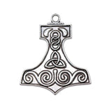 5pcs Boat Shape Triquetra Symbol Charms Silver Pendant Jewelry Findings