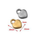 5Pcs Love Pad Lock Pendant Charms for Jewelry Making