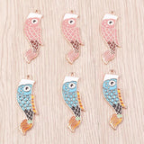 10pcs Japanese Carp Streamer Charm DIY Accessories Jewelry Making Findings