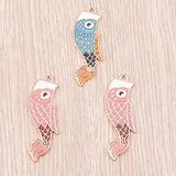 10pcs Japanese Carp Streamer Charm DIY Accessories Jewelry Making Findings