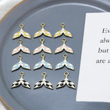 10pcs Mermaid Whale Tails Charm DIY Earring Necklace Keychain Findings