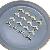 10pcs Mermaid Whale Tails Charm DIY Earring Necklace Keychain Findings