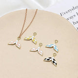 10pcs Mermaid Whale Tails Charm DIY Earring Necklace Keychain Findings