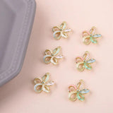 5pcs Colorful Hollow Flower Charm for DIY Earrings Necklace Craft