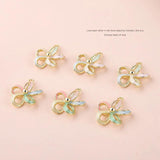 5pcs Colorful Hollow Flower Charm for DIY Earrings Necklace Craft